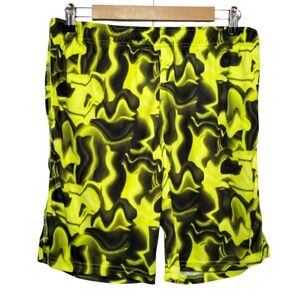 Athletic Works Vibrant Yellow and Black Kids Athletic Shorts XL (14-16)